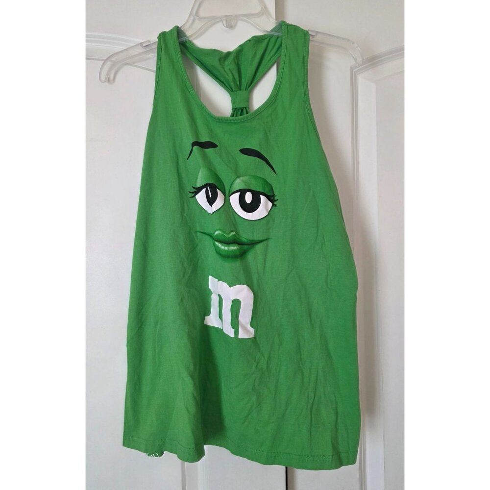 M&M's Ladies Novelty Green Racerback Tank Top - M - Unbranded